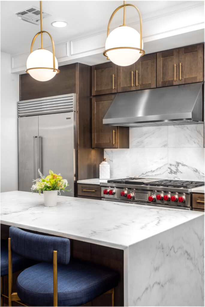 white marble kitchen